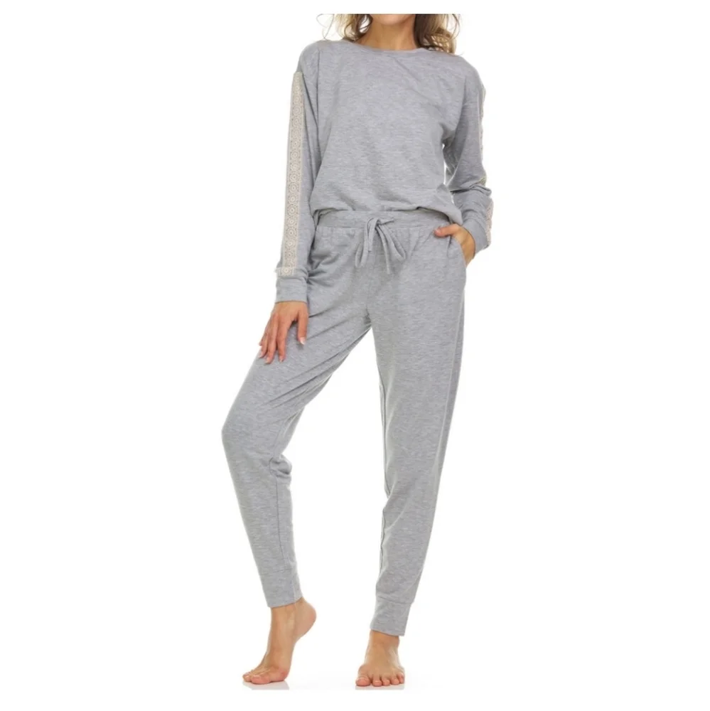 Flora by Flora Nikrooz Ladies Brush Knit 2 Piece Lounge PJ Set - Picture 3 of 6
